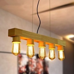 Lampade a sospensione Country Wood Bamboo