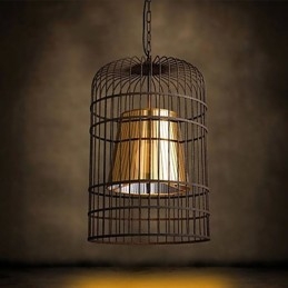 Lampadario rustico Lodge Drum Metal
