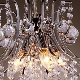 Lampada a sospensione moderna in metallo elettroplaccato in stile mini cristallo contemporaneo