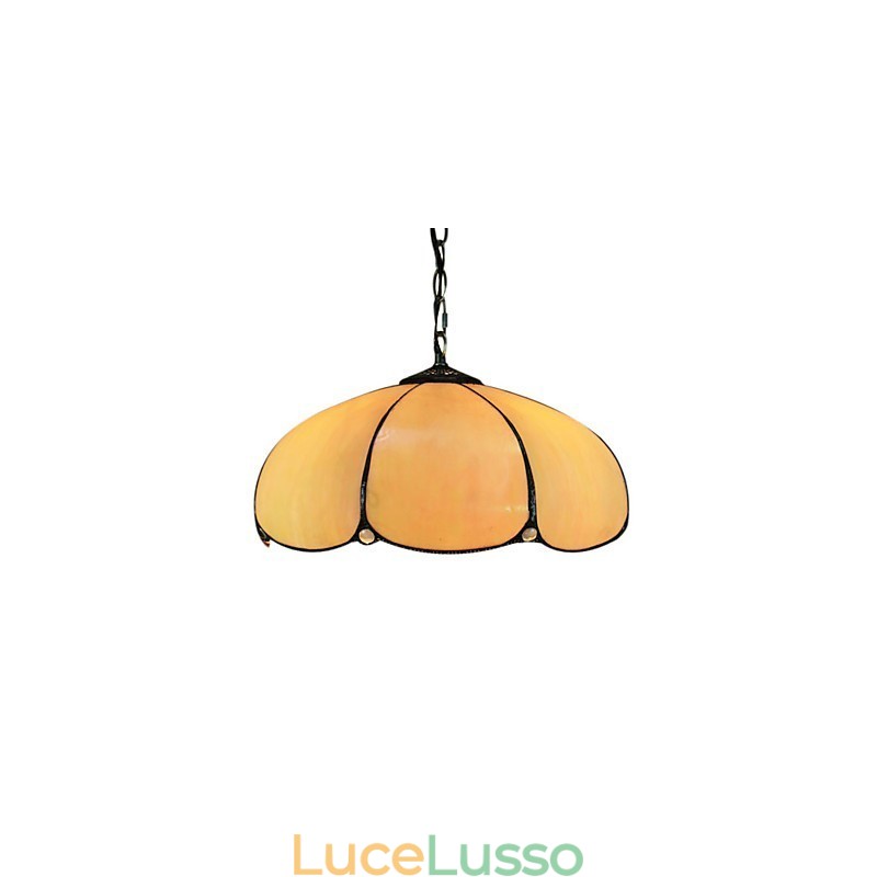 2 luci pendenti in arancione