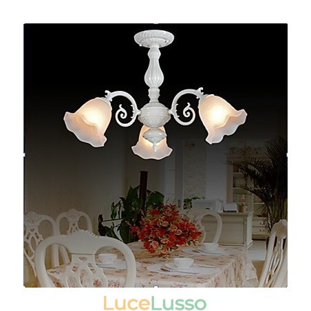 Montaggio a filo Tre luci Bianco Europeo Retro Classico Montaggio a filo Tre luci Bianco Europeo Retro Classico