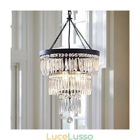 Pendente 3 luci moderno elegante metallo cristallo dipinto Pendente 3 luci moderno elegante metallo cristallo dipinto