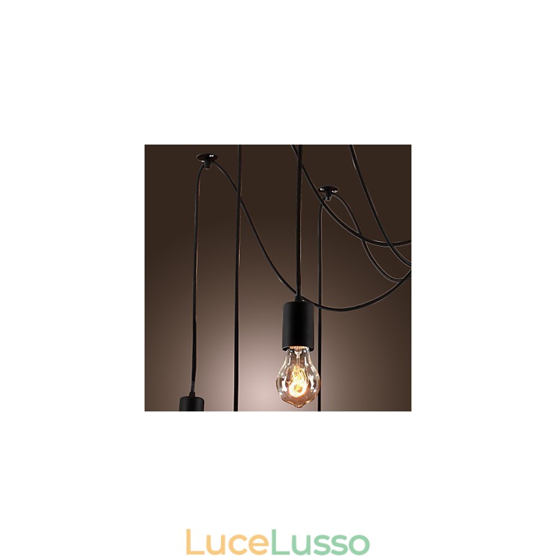 Lampadario Vintage Design Lampadine Incluse Living 10 Luci Lampada a Sospensione