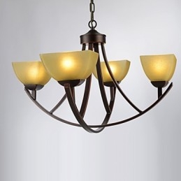 Lampadario 4 luci tradizionale classico vintage metallo