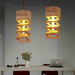 Lampade a sospensione Country Wood Bamboo