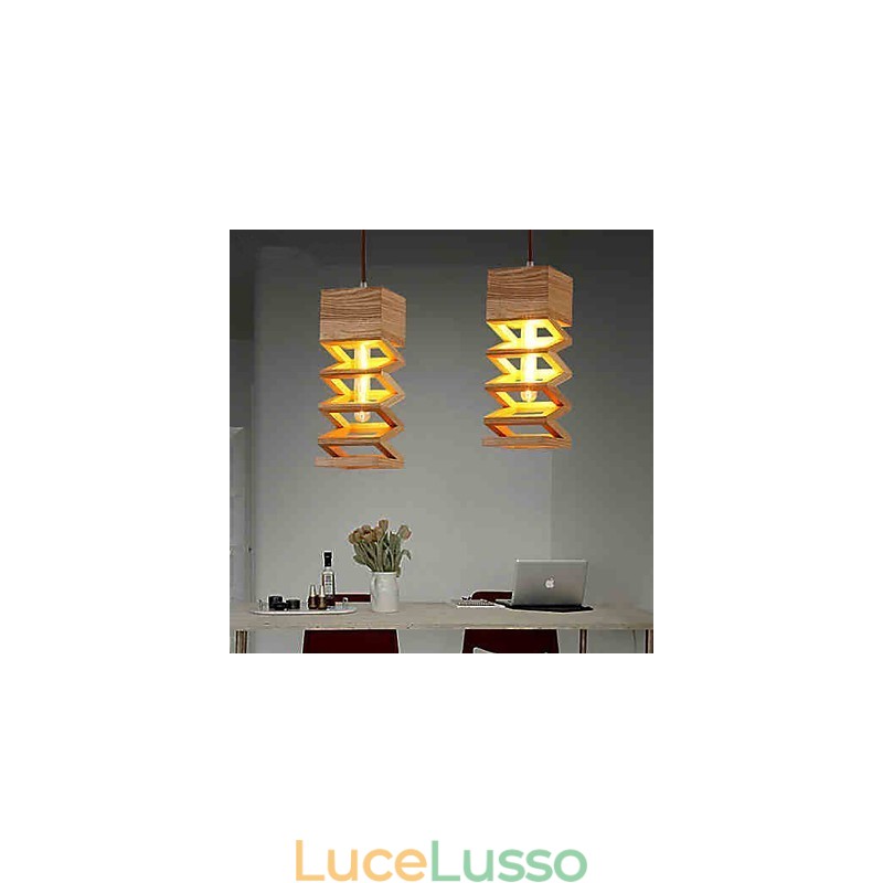 Lampade a sospensione Country Wood Bamboo