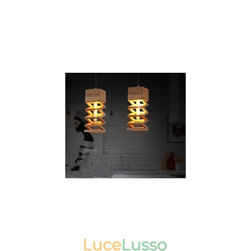 Lampade a sospensione Country Wood Bamboo