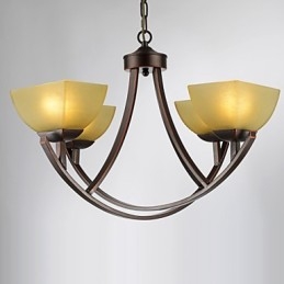 Lampadario 4 luci tradizionale classico vintage metallo