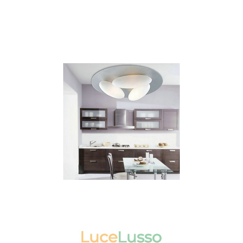 Lampada da soffitto minimalista ispirata alla natura con paralume a 3 uova