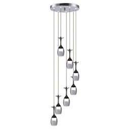Lampada a sospensione moderna 7 luci lampadine integrate incluse luce scale