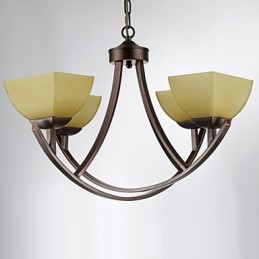 Lampadario 4 luci tradizionale classico vintage metallo