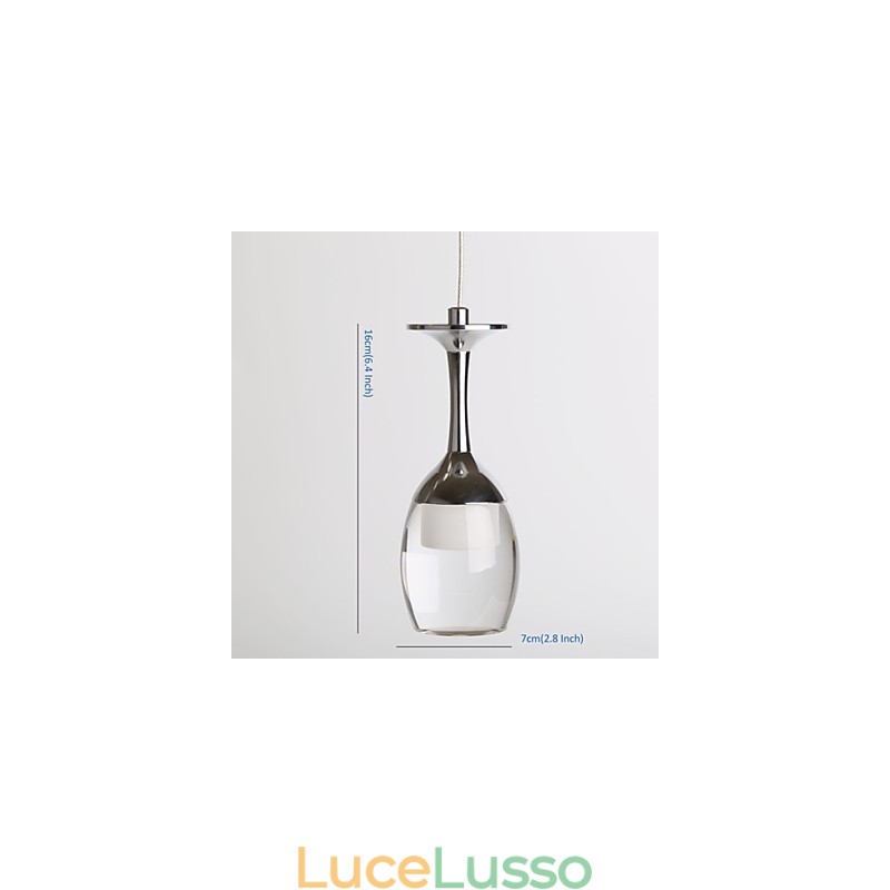 Lampada a sospensione moderna 7 luci lampadine integrate incluse luce scale