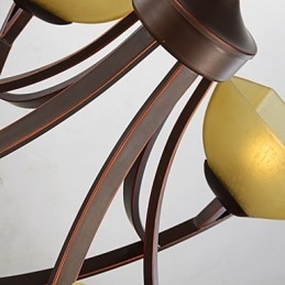 Lampadario 4 luci tradizionale classico vintage metallo