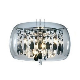Lampada a sospensione elettrolitica in stile mini tamburo di cristallo contemporaneo moderno