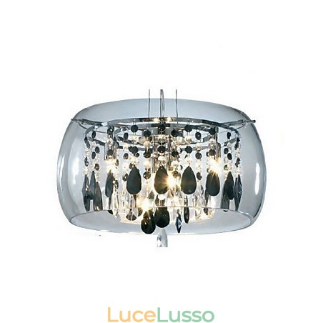 Lampada a sospensione elettrolitica in stile mini tamburo di cristallo contemporaneo moderno Lampada a sospensione elettrolitica in stile mini tamburo di cristallo contemporaneo moderno