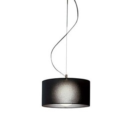 Lampada a sospensione con paralume nero