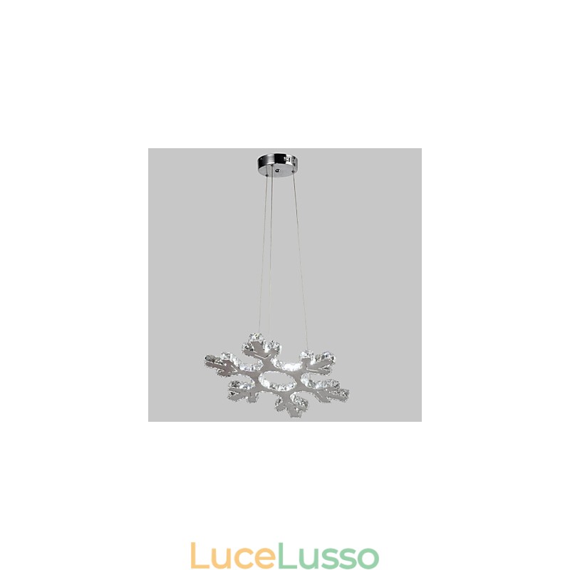 Lampadario tradizionale classico in metallo cromato