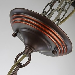 Lampadario 4 luci tradizionale classico vintage metallo