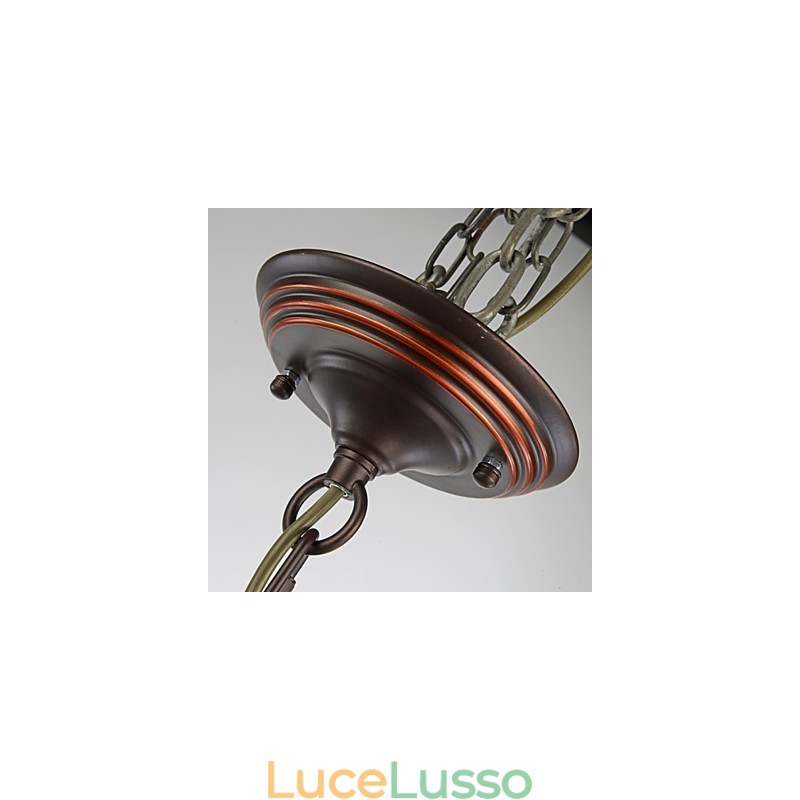 Lampadario 4 luci tradizionale classico vintage metallo