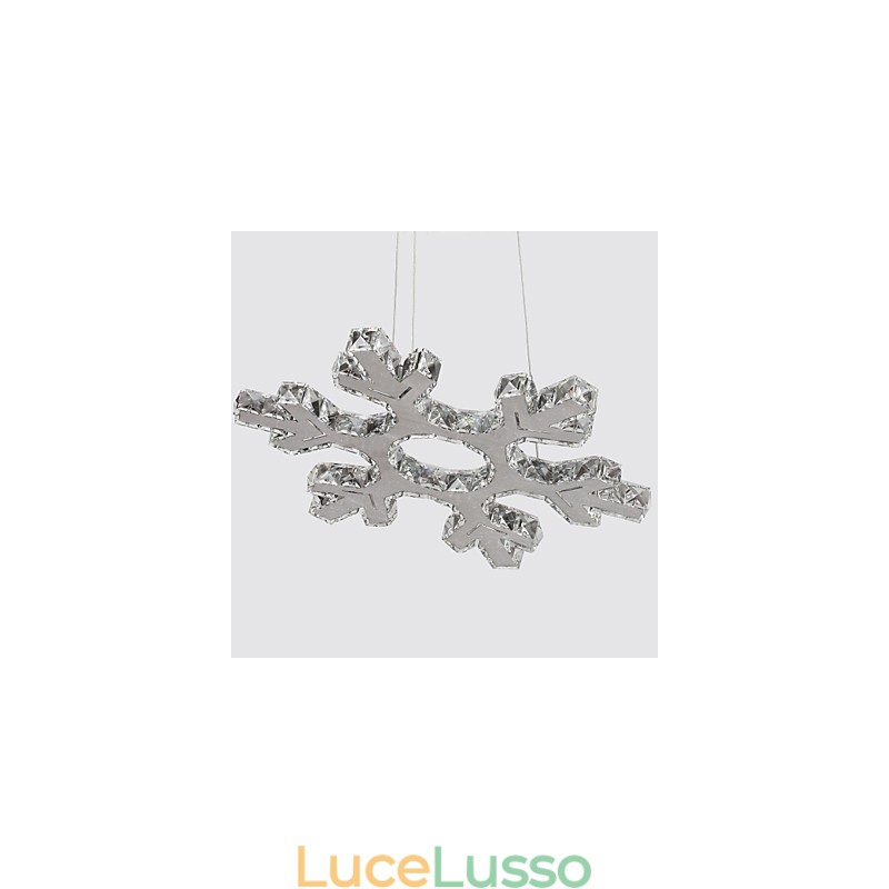 Lampadario tradizionale classico in metallo cromato