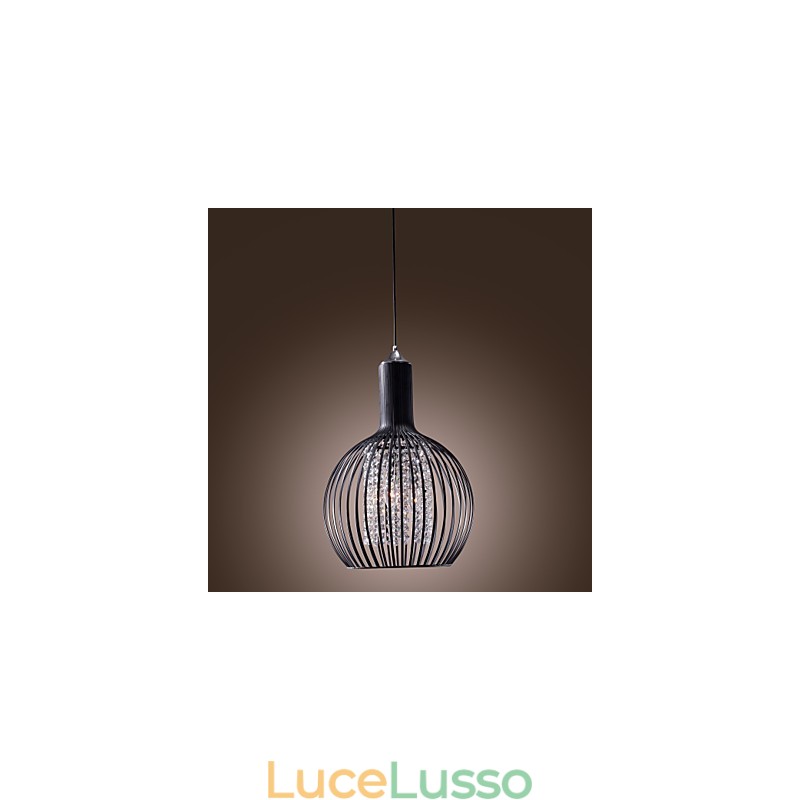 Lampada a sospensione moderna e contemporanea in stile mini in cristallo, elettroplaccata