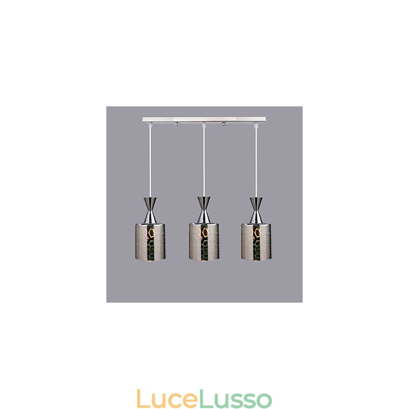Lampada da sogno cromata con incisione laser 3 dritta