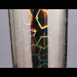 Lampada da sogno cromata con incisione laser 3 dritta