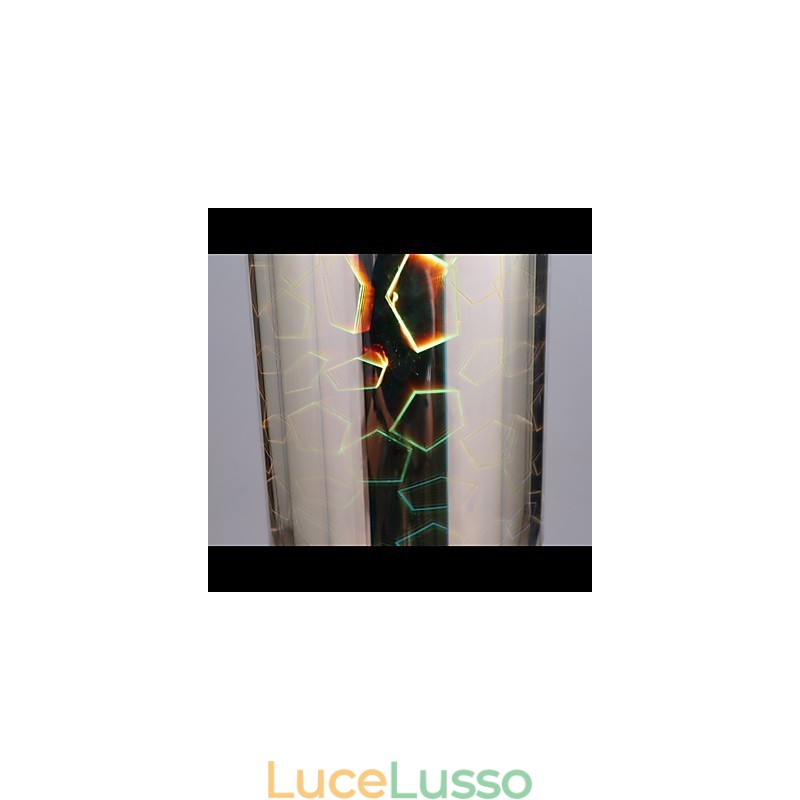Lampada da sogno cromata con incisione laser 3 dritta