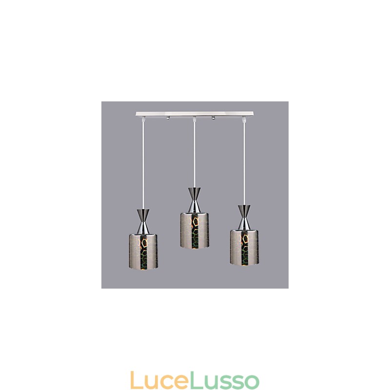 Lampada da sogno cromata con incisione laser 3 dritta