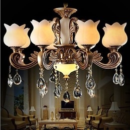 Lampada a sospensione in cristallo europeo e lampada di lusso