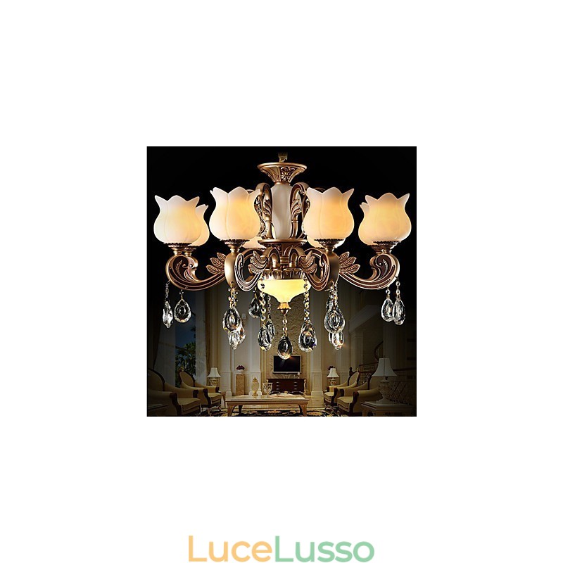 Lampada a sospensione in cristallo europeo e lampada di lusso