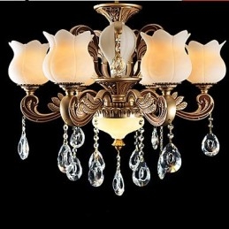 Lampada a sospensione in cristallo europeo e lampada di lusso