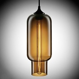 Lampada a sospensione moderna in vetro da 70 W con design a bolle marroni
