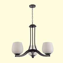 Lampadario in metallo dipinto in stile retrò classico tradizionale