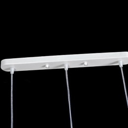 Lampadario bianco a tre luci con paralume in vetro dorato a mano, classico retrò europeo