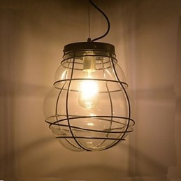 Lampada a sospensione retrò in vetro creativo moderno semplice dell'Europa settentrionale