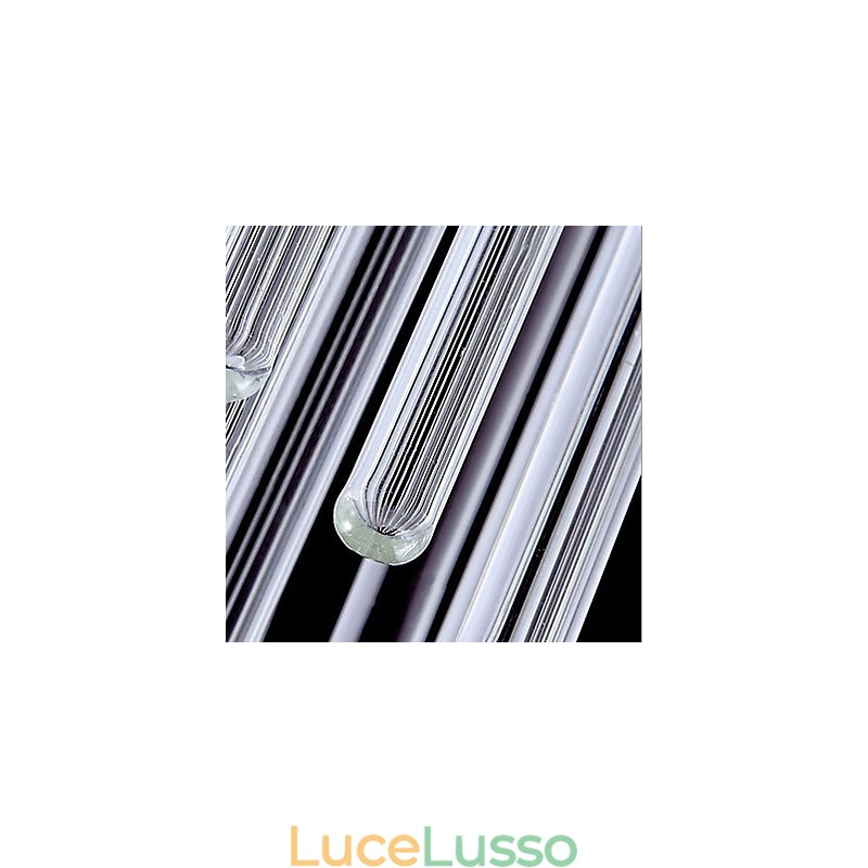 Lampada a sospensione moderna a 3 luci con asta in vetro