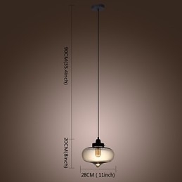 Lampada a sospensione in vetro trasparente con design a bolle marroni