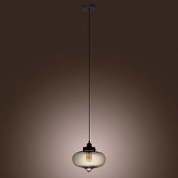 Lampada a sospensione in vetro trasparente con design a bolle marroni