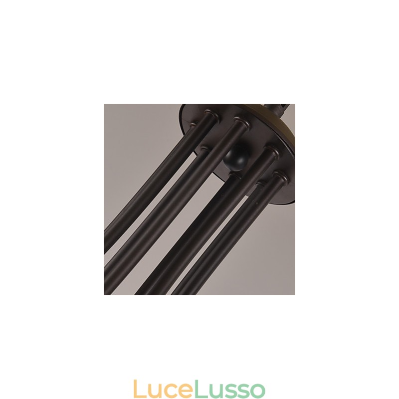 Lampadario in metallo dipinto in stile retrò classico tradizionale