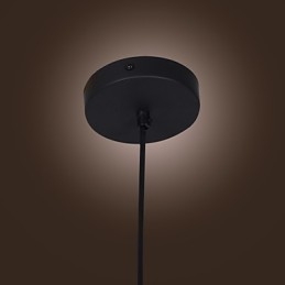 Lampada a sospensione in vetro trasparente con design a bolle marroni