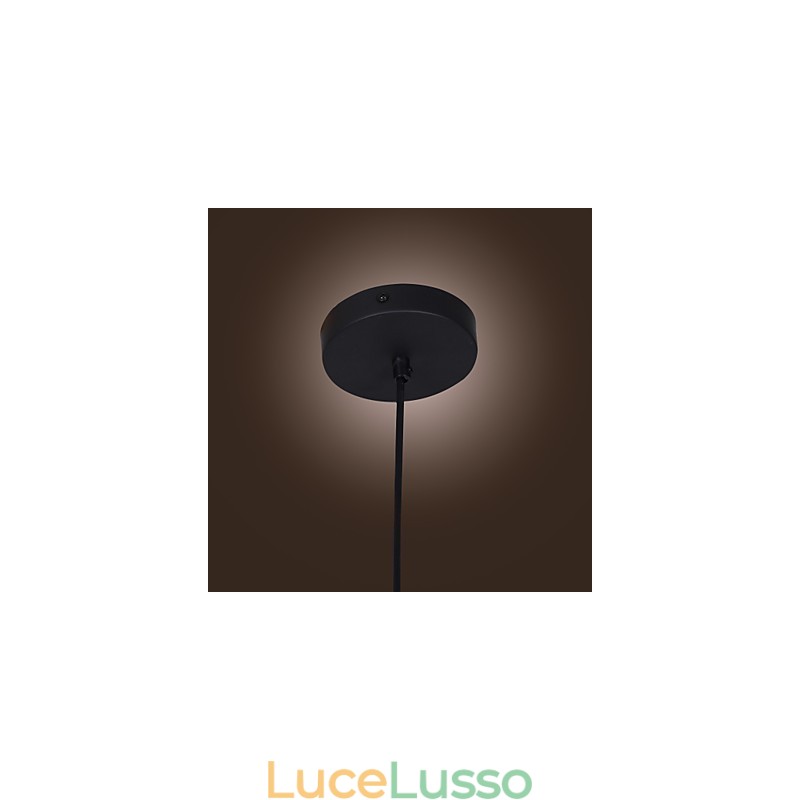 Lampada a sospensione in vetro trasparente con design a bolle marroni
