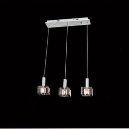 Lampada a sospensione in cristallo tre