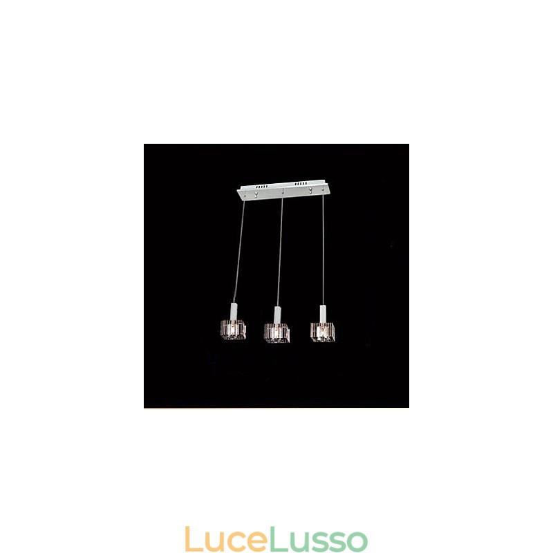Lampada a sospensione in cristallo tre