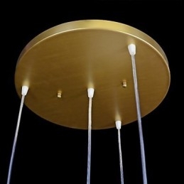 Pendente in bronzo con quattro luci, paralume in vetro, modello europeo retrò classico