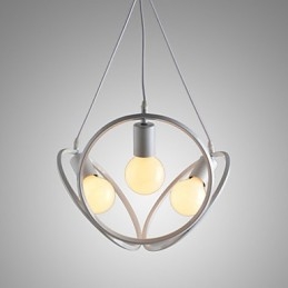 Lampadario a sospensione a 3 luci, tradizionale, classico, retrò, in metallo