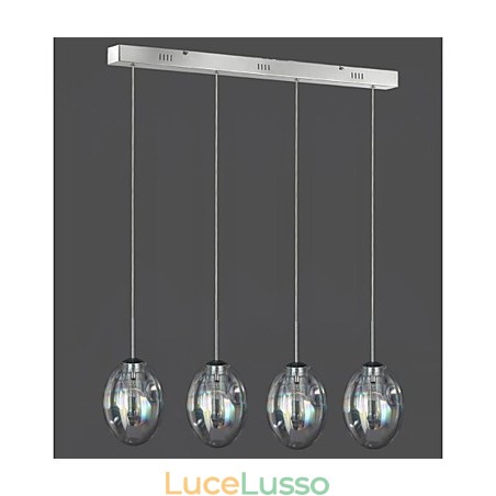 Lampada a sospensione moderna contemporanea tradizionale classica in metallo cromato Lampada a sospensione moderna contemporanea tradizionale classica in metallo cromato