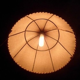 Lampada a sospensione retrò in stile nordamericano a 1 luce con paralume in tessuto