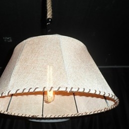 Lampada a sospensione retrò in stile nordamericano a 1 luce con paralume in tessuto