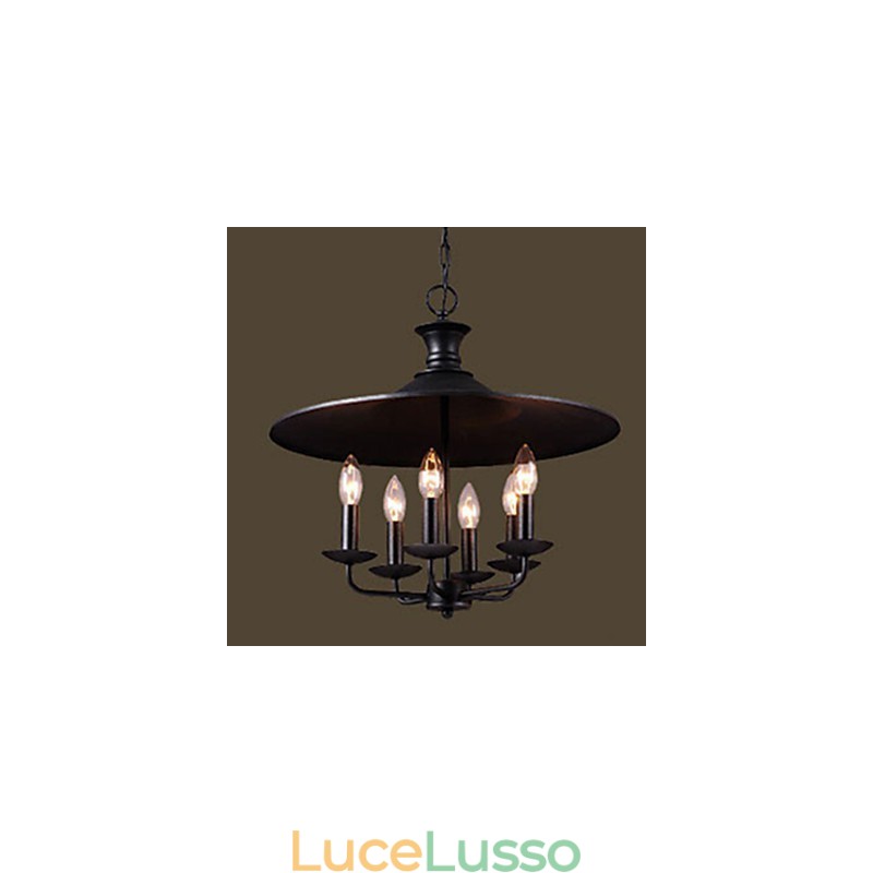 Lampadario a candela in stile nordico rurale americano